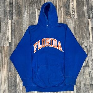 🔥🏈 Vintage FLORIDA GATORS Embroidered College Hoodie Sweatshirt Sz Lg - GUC‎